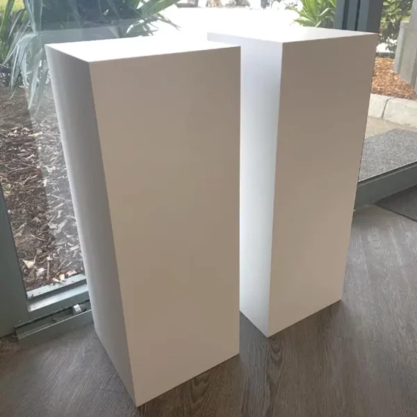 White acrylic plinths